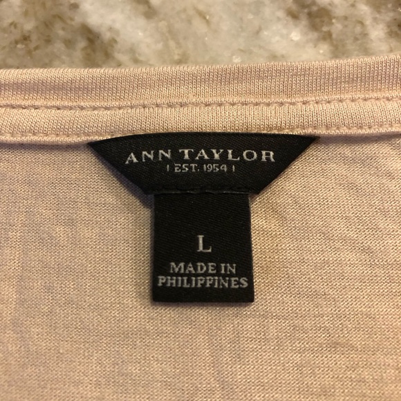 ☀️ Ann Taylor T-Shirt with Bow Size Large - Picture 5 of 7
